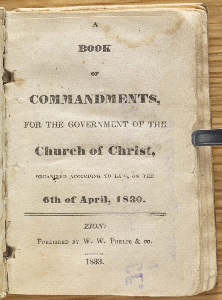 The 1833 Book of Commandments